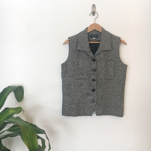 vintage Jackets & Blazers - Vintage | 100% Lambswool Houndstooth Vest